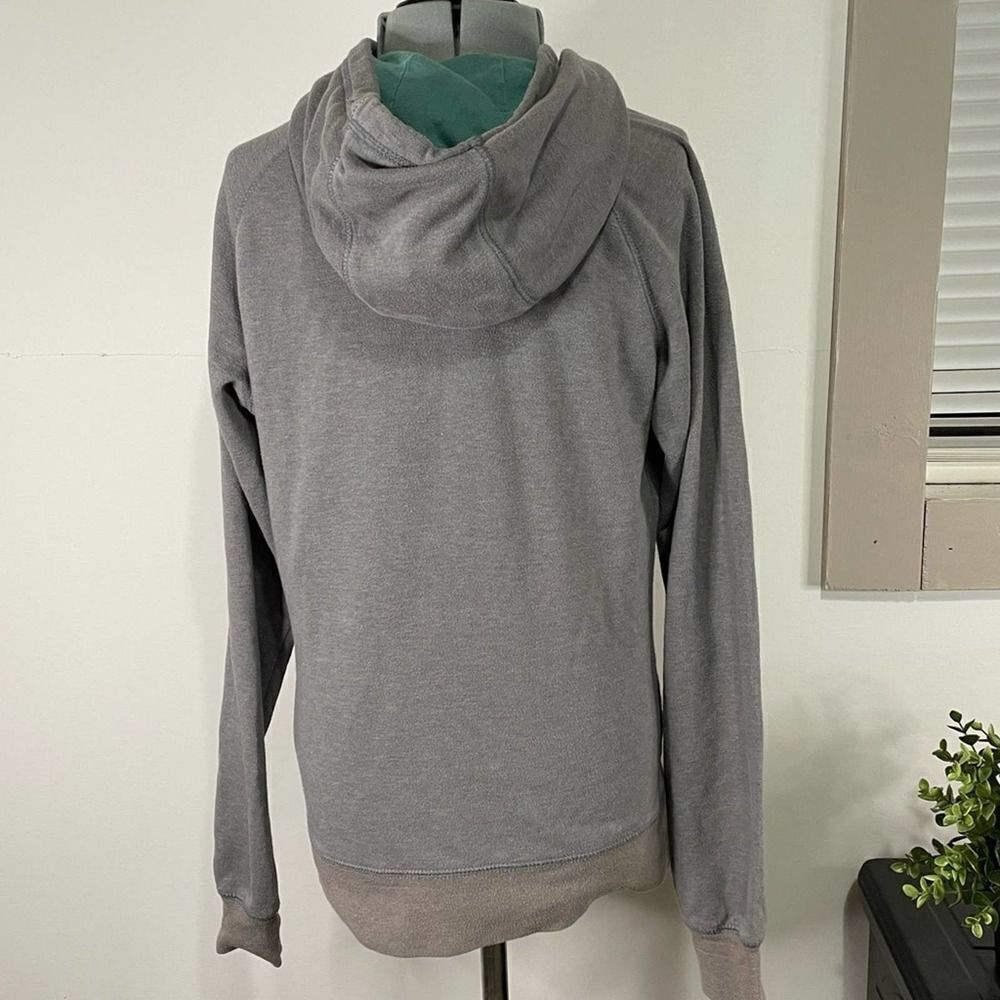 The North Face gray and green women's hoodie size small - Picture 2 of 5